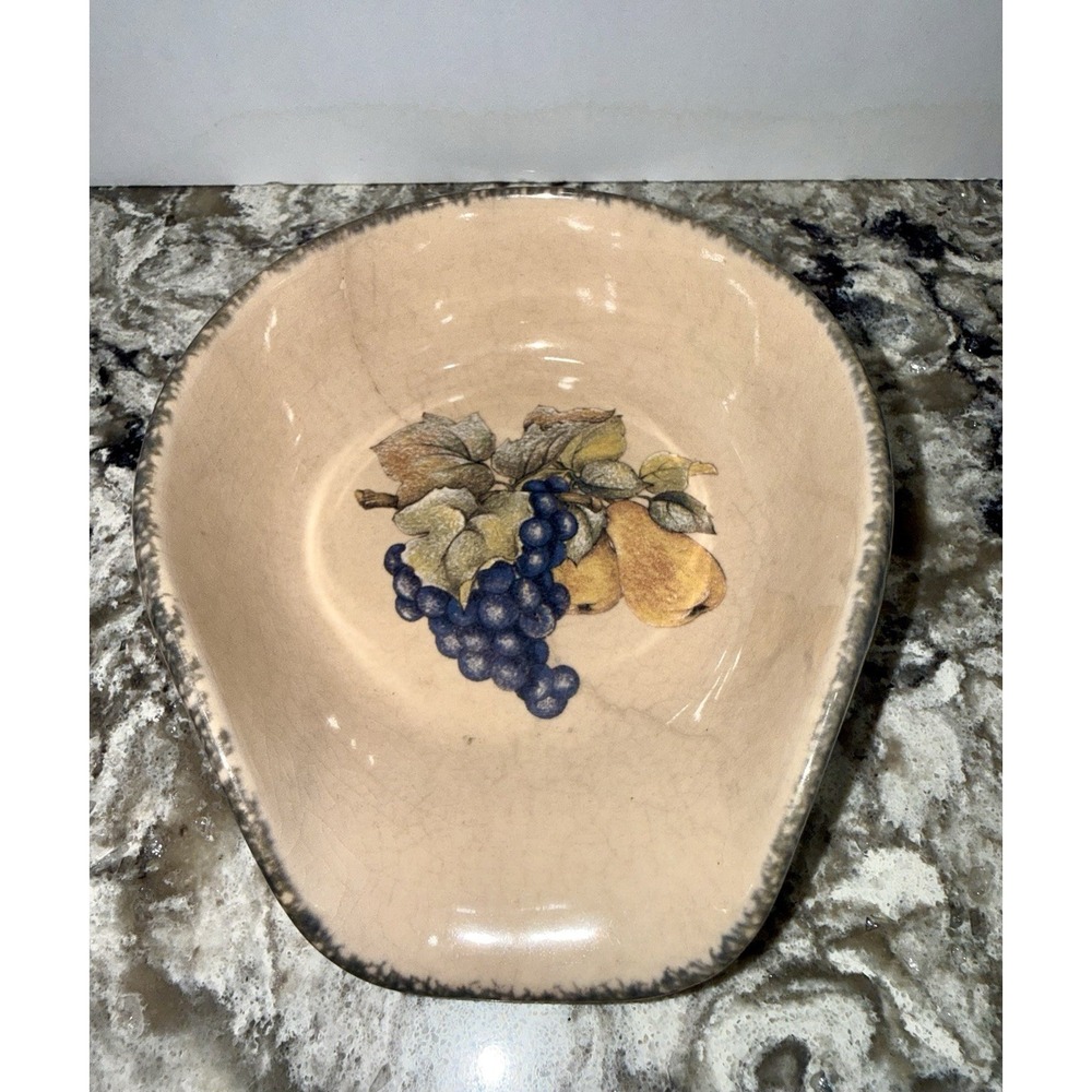 Home & Garden Party 2002 Serving Spoon Rest/Holder Fruit Design Vintage Retro